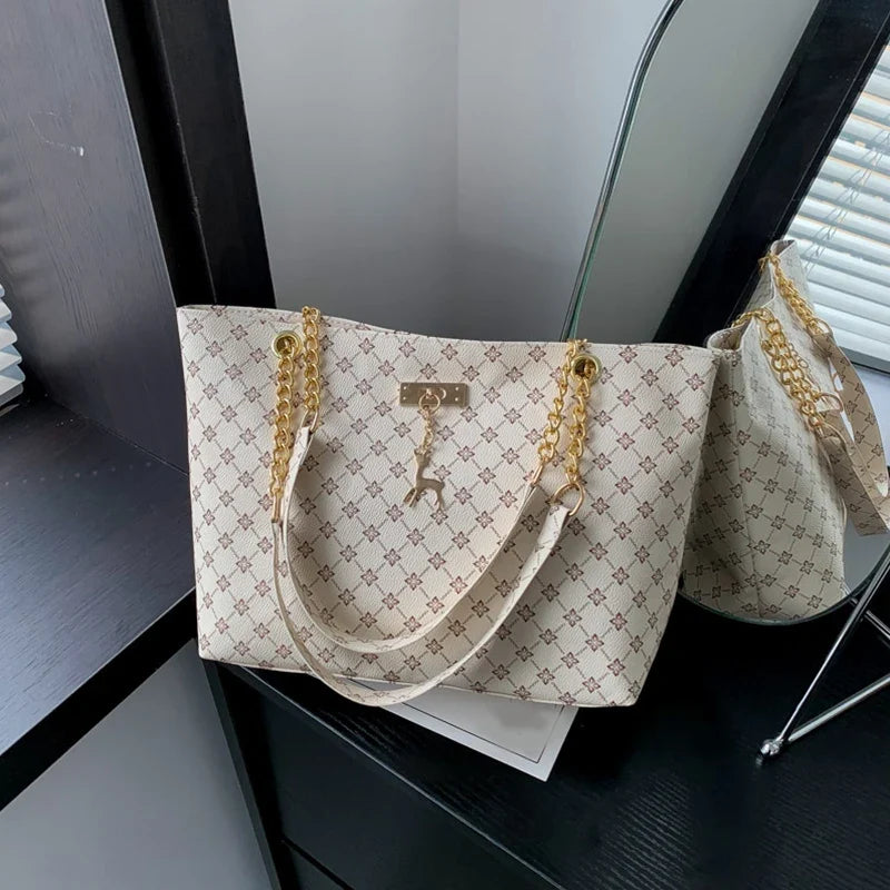Soft leather tote bag