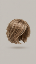 Short textured bob wig with natural part