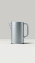 Minimalist brushed metal electric kettle