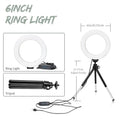 6-Inch LED Video Light Panel with RGB Filters and Tripod Kit