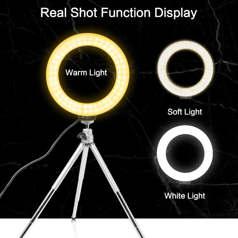 6-Inch LED Video Light Panel with RGB Filters and Tripod Kit