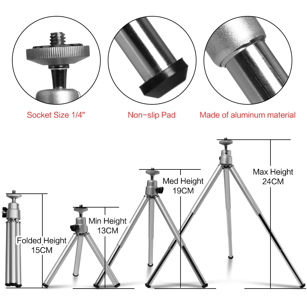 6-Inch LED Video Light Panel with RGB Filters and Tripod Kit