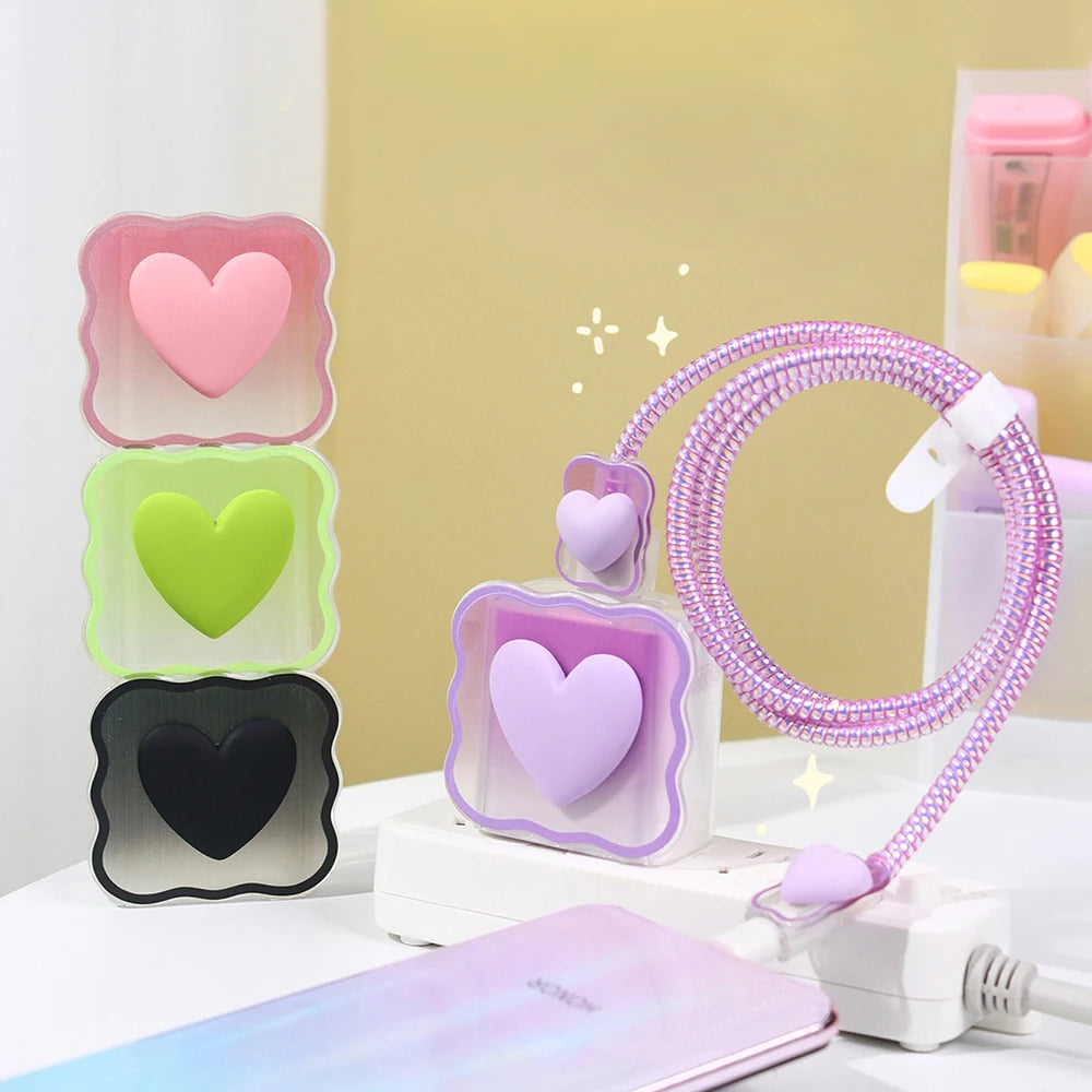 Cherry Flower 18W/20W Charger and Data Cable Protector Cover