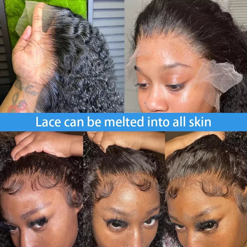 200% Density Curly Bob Wigs Human Hair Deep Wave Bob Wig 13×4 Lace Front Wig Deep Curly Human Hair Wigs Lace Front Wig For Women