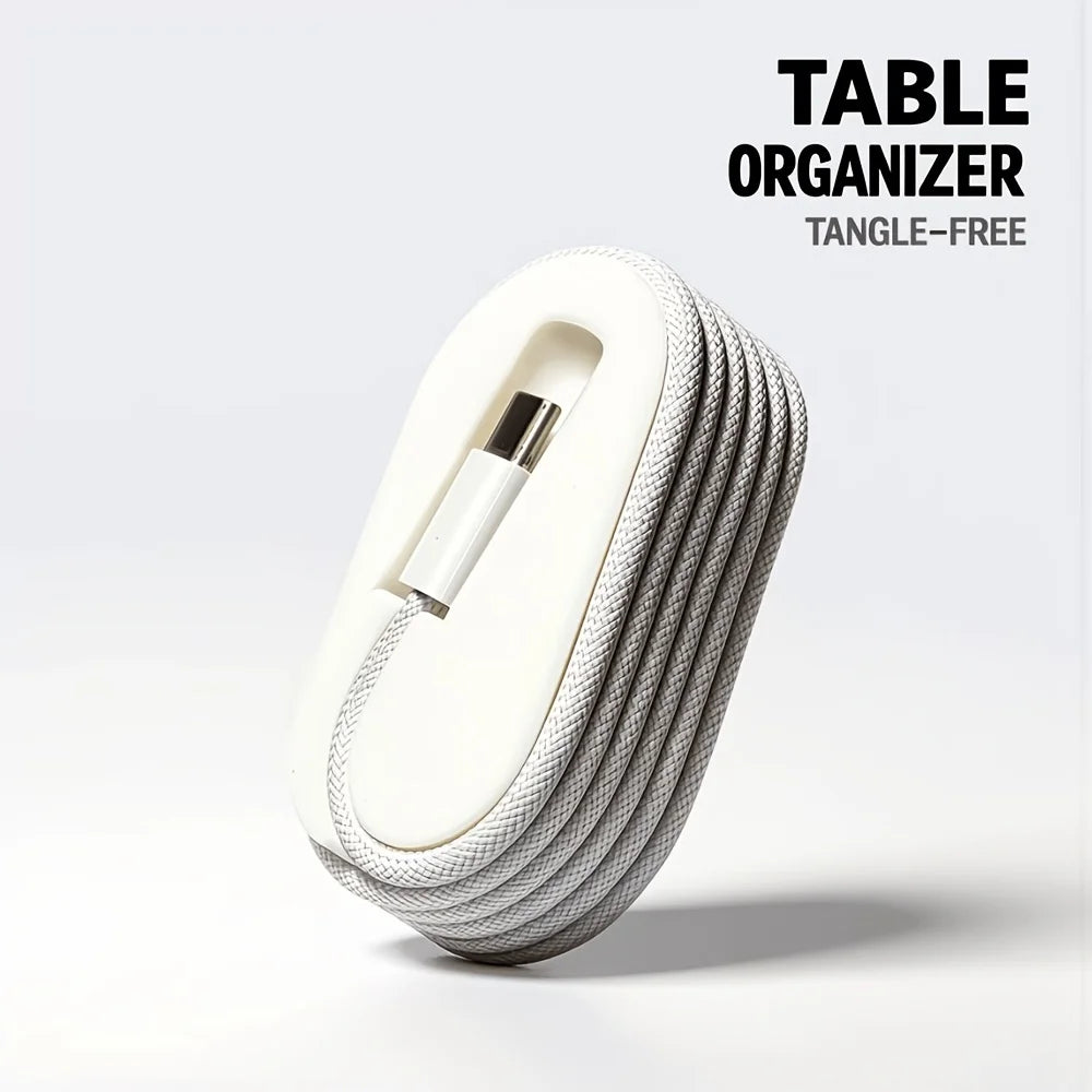 Portable Desktop Cable Winder and Cord Storage Organizer