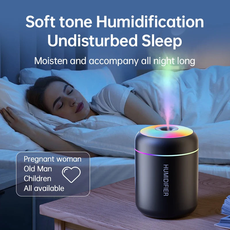 180ml Mini USB Electric Air Humidifier and Aroma Diffuser with Lights