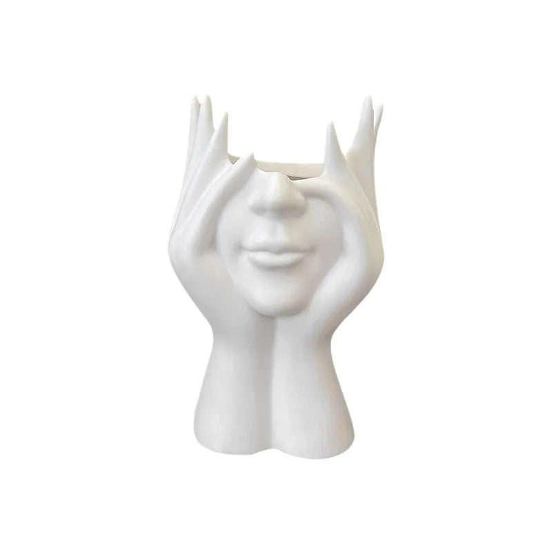 A1PCS Creative Human Body Art Styling Office Supplies Desktop Multifunctional Storage Pen Holder Makeup Brush Holder Decoration