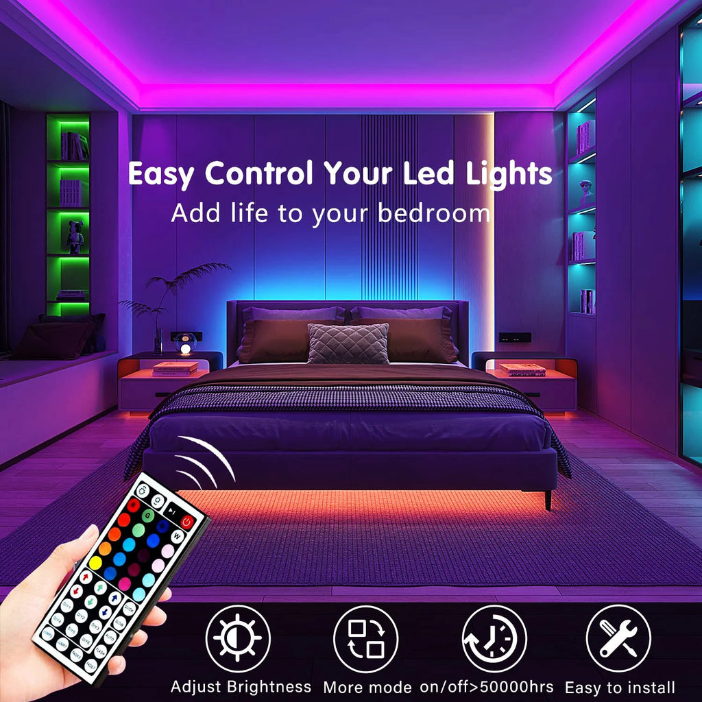 RGB Led Strip Lights with Remote Control Luces Led Room Light USB Flexible Ribbon for Room Decoration TV Backlight Diode Tape