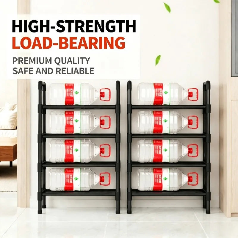 Multi-Layer Space-Saving Elevated Shoe Rack Storage Shelf