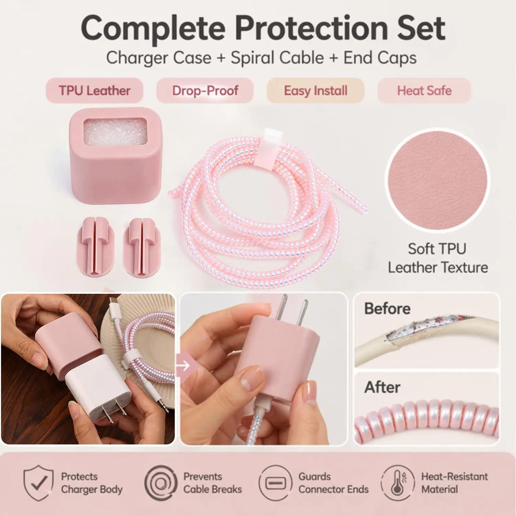 18W/20W Phone Charger Protector and Cable Winder for iPhone