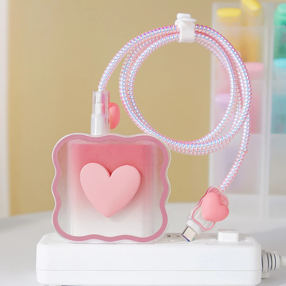 Cherry Flower 18W/20W Charger and Data Cable Protector Cover