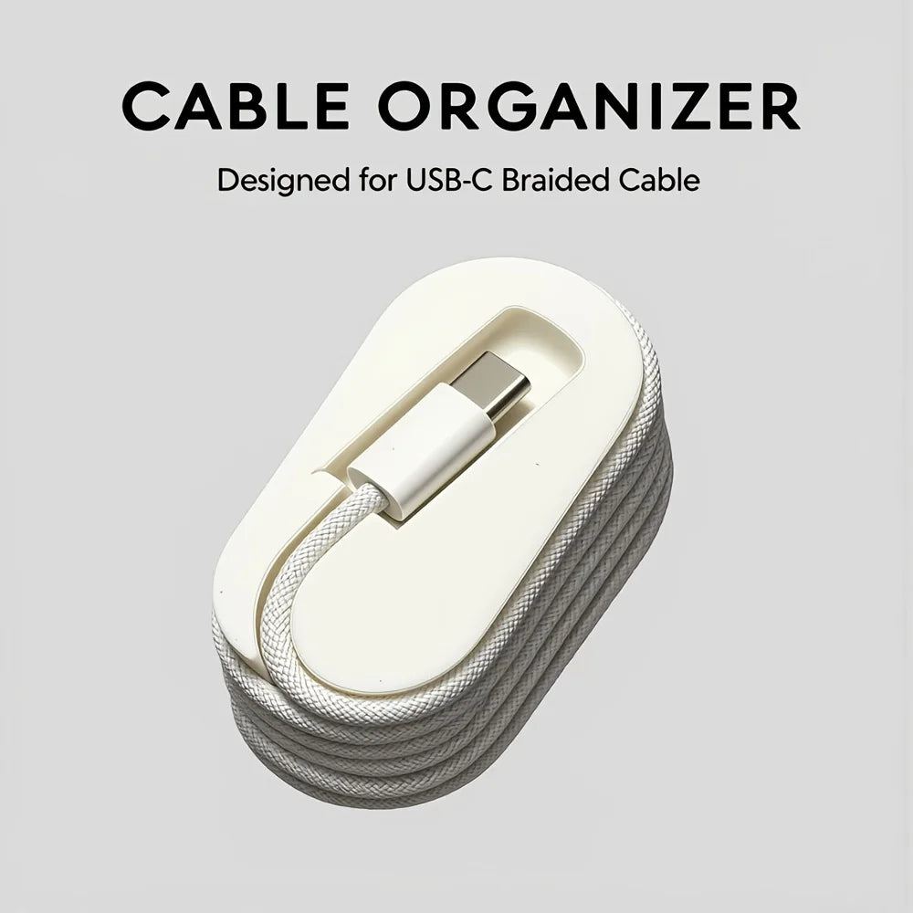 Portable Desktop Cable Winder and Cord Storage Organizer