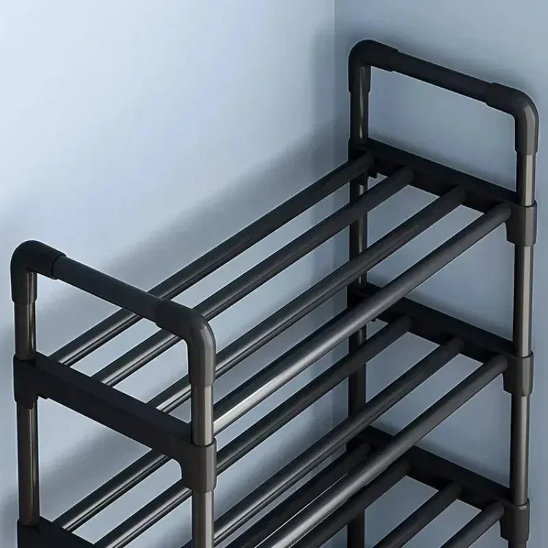 Multi-Layer Space-Saving Elevated Shoe Rack Storage Shelf