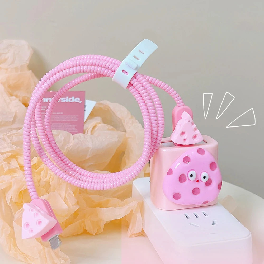 Cherry Flower 18W/20W Charger and Data Cable Protector Cover