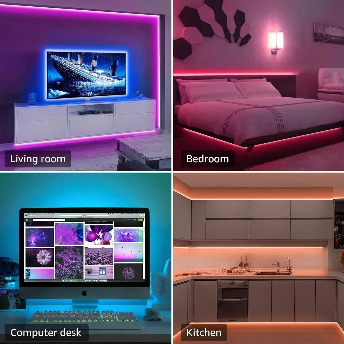 RGB Led Strip Lights with Remote Control Luces Led Room Light USB Flexible Ribbon for Room Decoration TV Backlight Diode Tape