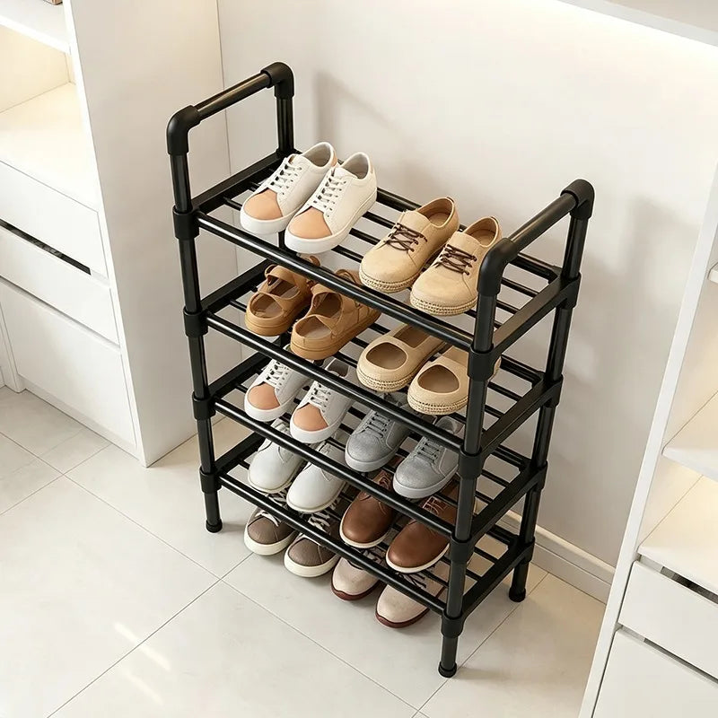 Multi-Layer Space-Saving Elevated Shoe Rack Storage Shelf