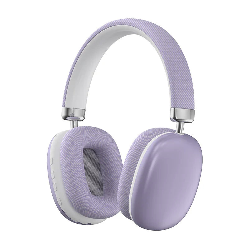 Wireless Over-Ear Fabric Headband Headphones with Noise Cancelling