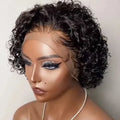 Short Curly Pixie Cut 13x1 Transparent Lace Front Human Hair Wig