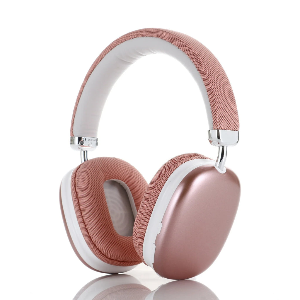 Wireless Over-Ear Fabric Headband Headphones with Noise Cancelling