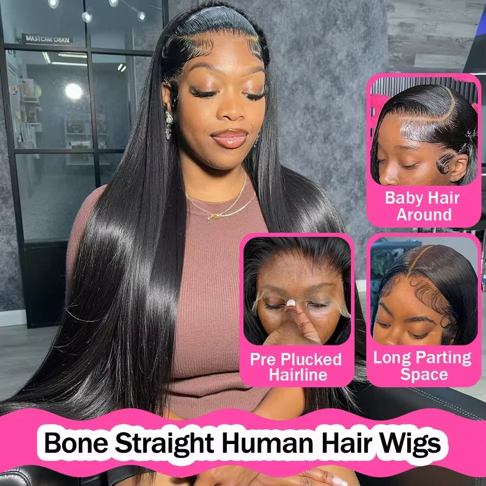 Vietnamese Bone Straight 13x4/13x6 Glueless Lace Front Human Hair Wig