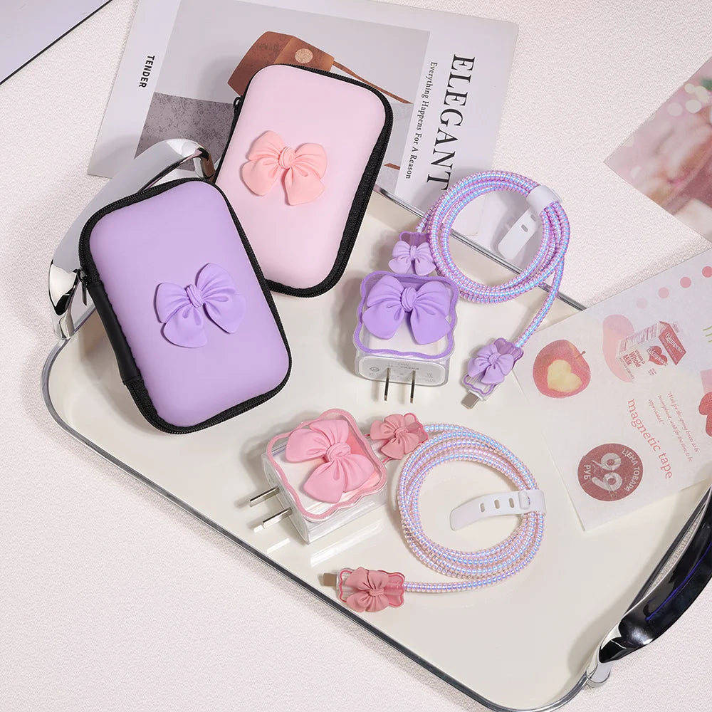 Portable Cable Protector and Storage Bag for iPhone 18W/20W Chargers