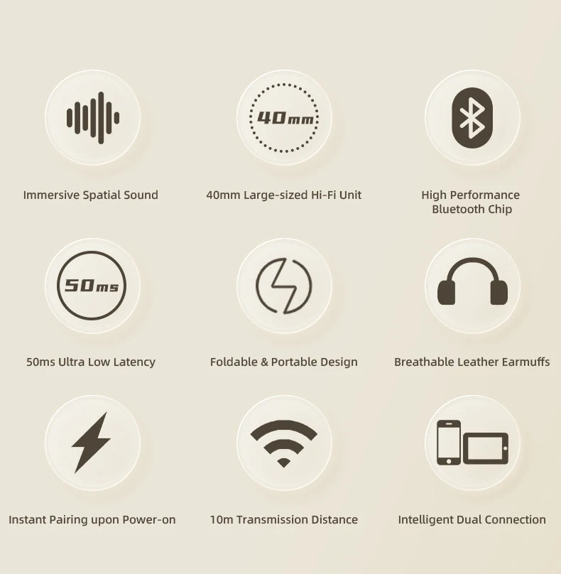 SY-T2 Wireless Bluetooth Noise Reduction Gaming Headphones with Microphone