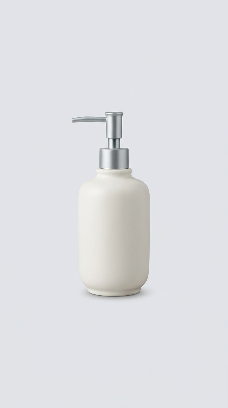 Porcelain hand soap dispenser with pump
